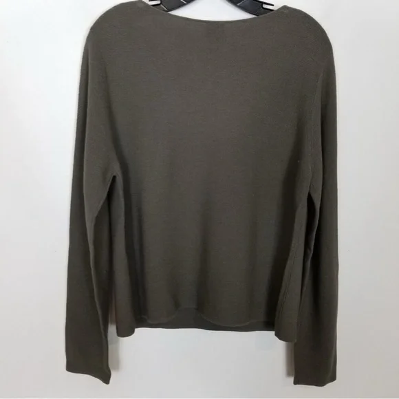 Eileen Fisher Brown Taupe Wool Sweater Size Large EUC - Picture 3 of 5
